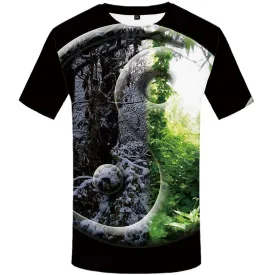 Men's 3D Digital Printed Round Neck Casual T-shirt - GlamzLife