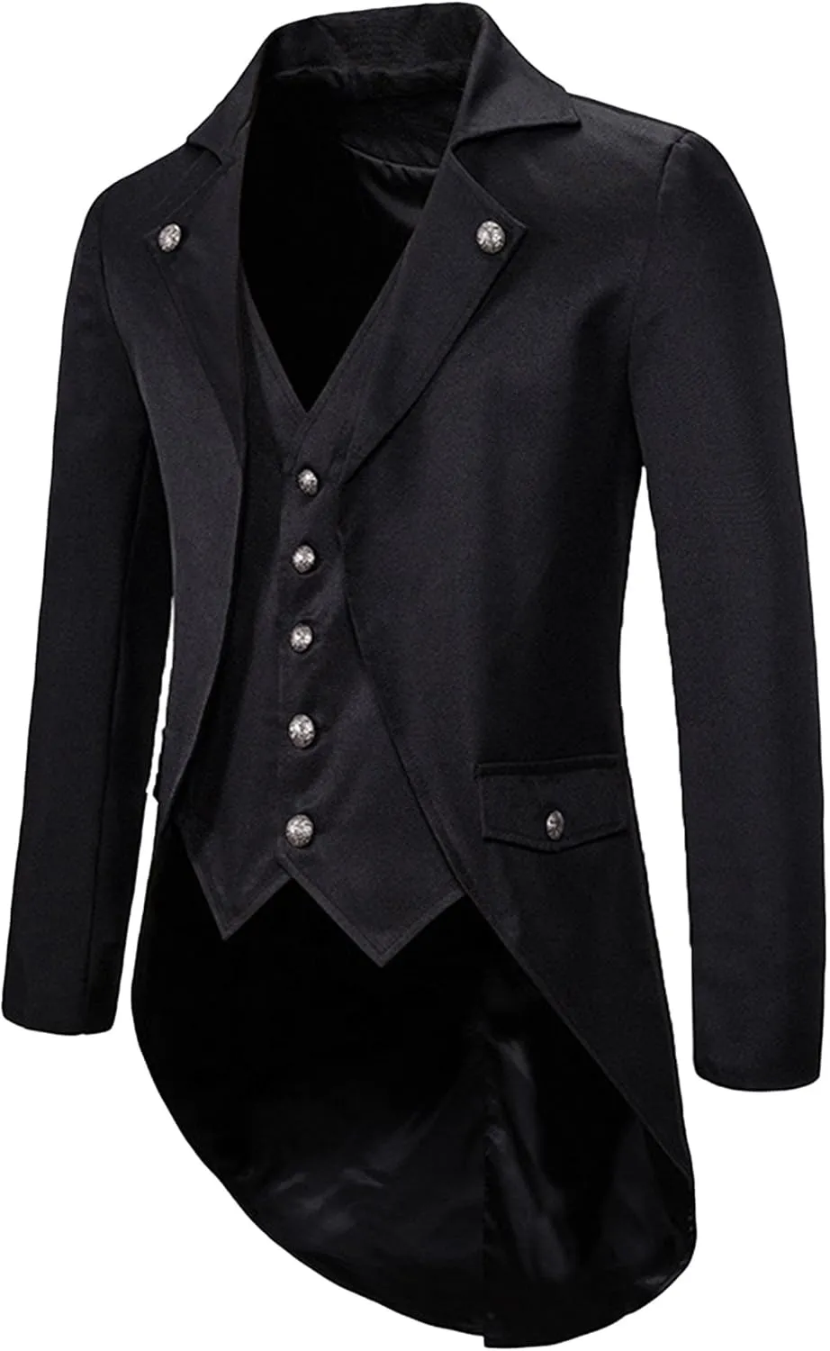 Mens Tails Slim Fit Tailcoat Dress Coat Gothic Tailcoat Tuxedo Jacket Dinner Party Wedding Blazer Suit Jacket