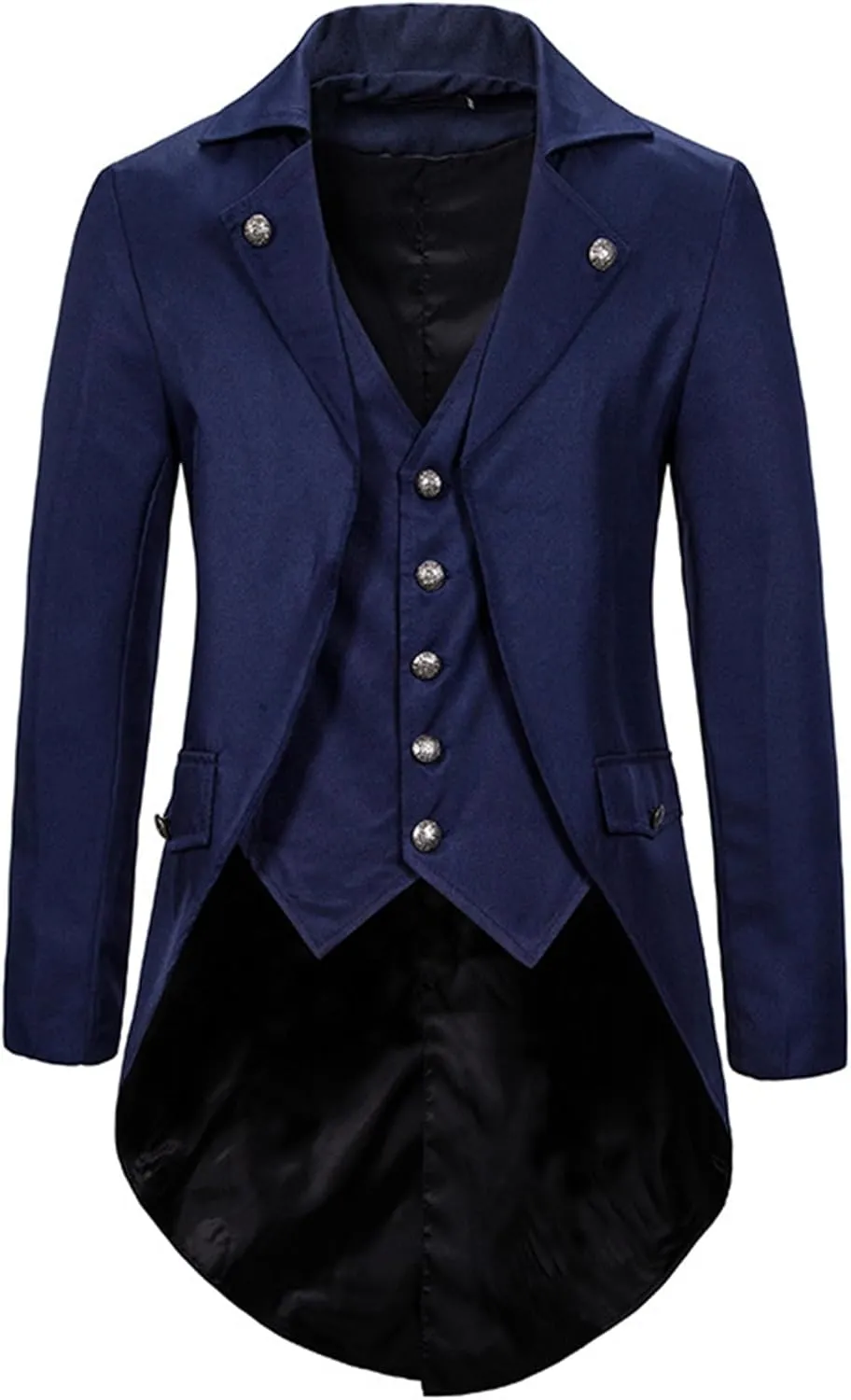 Mens Tails Slim Fit Tailcoat Dress Coat Gothic Tailcoat Tuxedo Jacket Dinner Party Wedding Blazer Suit Jacket