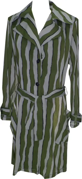 Mirror Stripes Trench Coat