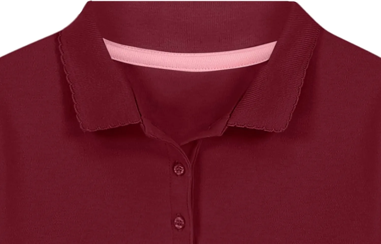 Nautica Girls' School Uniform Short Sleeve Polo Shirt, Button Closure, Soft Pique Fabric