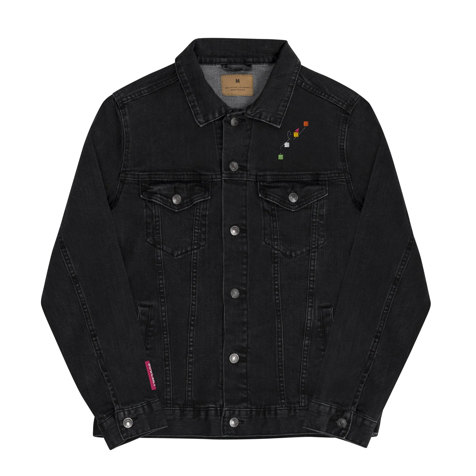 NEVER GIVE UP Unisex Denim Jacket