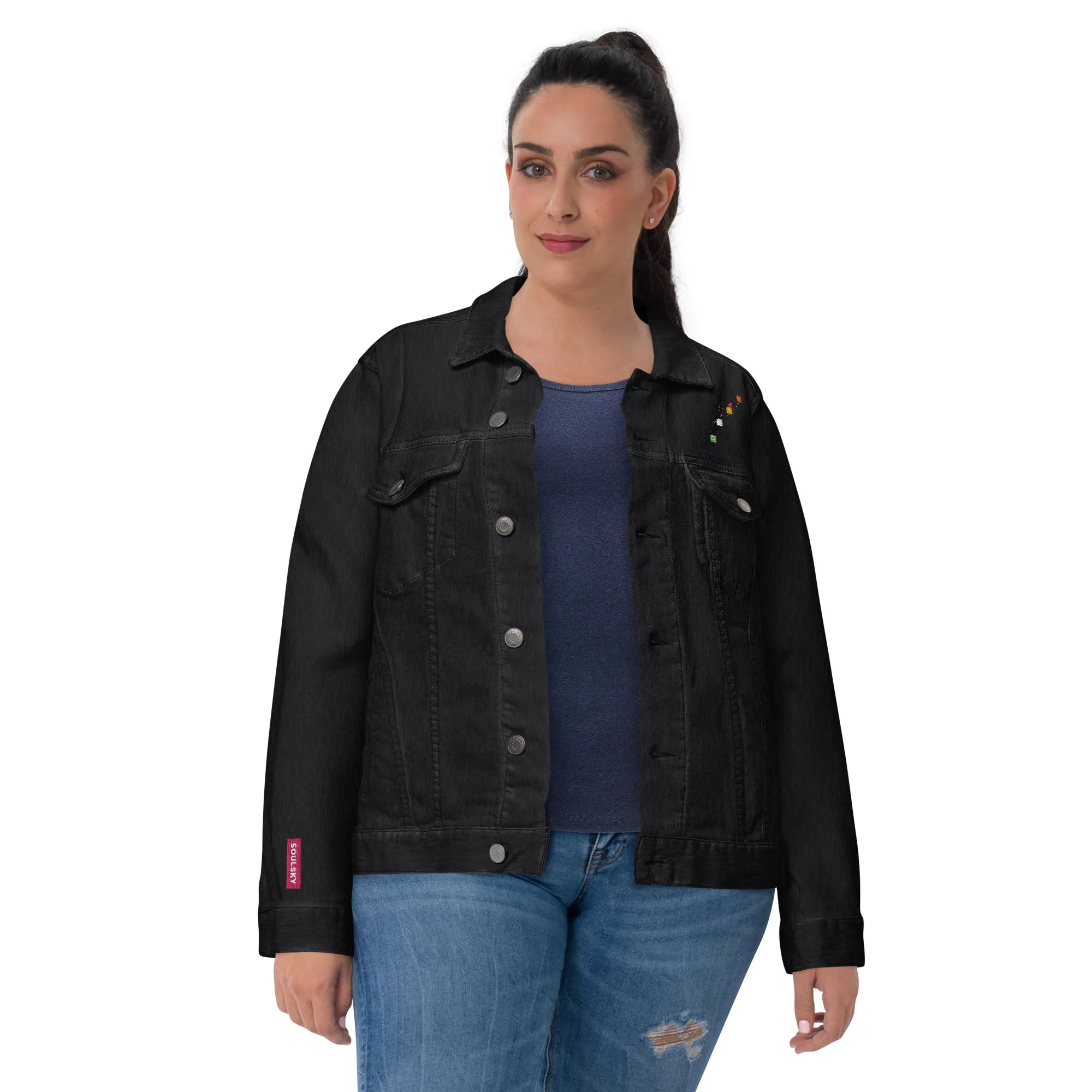 NEVER GIVE UP Unisex Denim Jacket