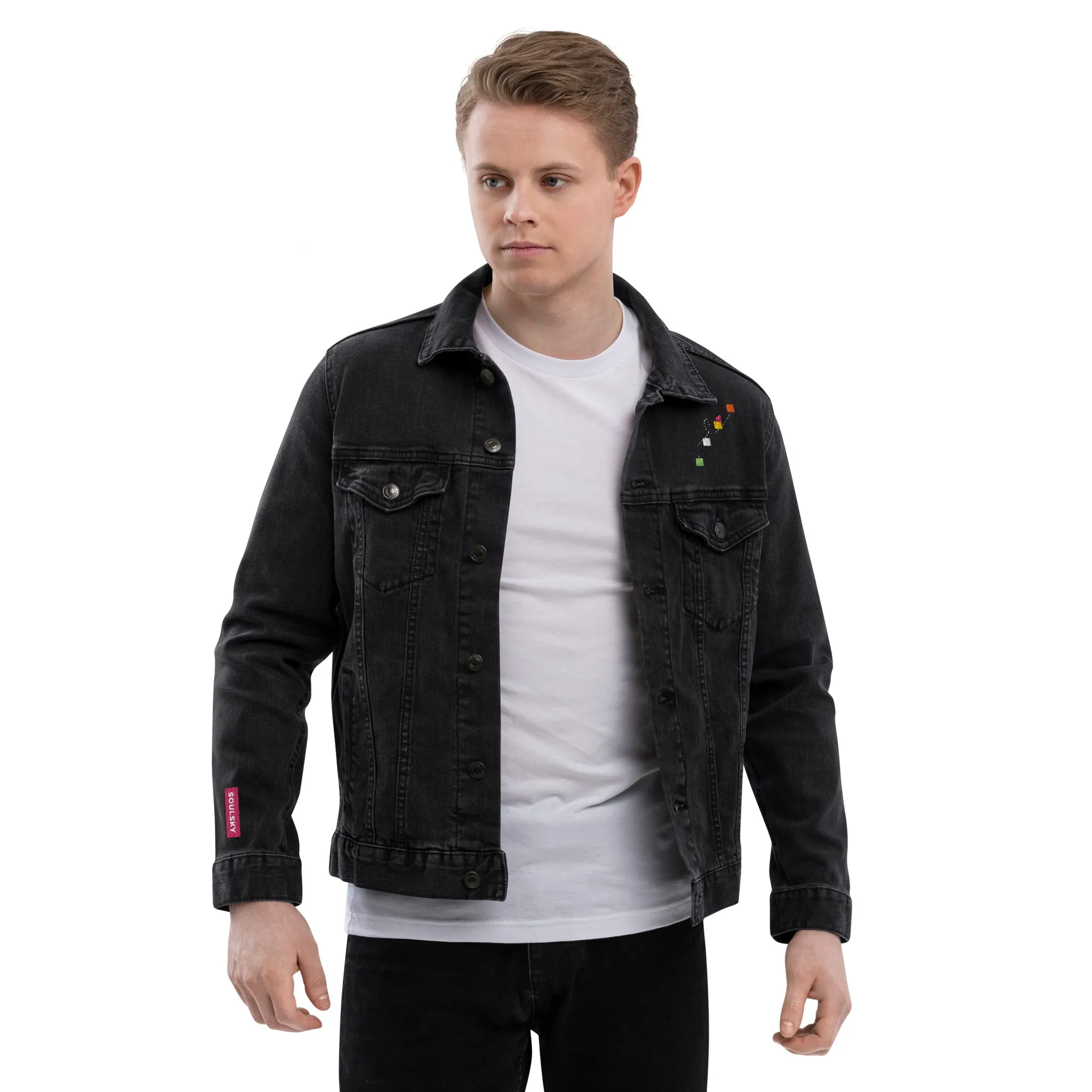 NEVER GIVE UP Unisex Denim Jacket