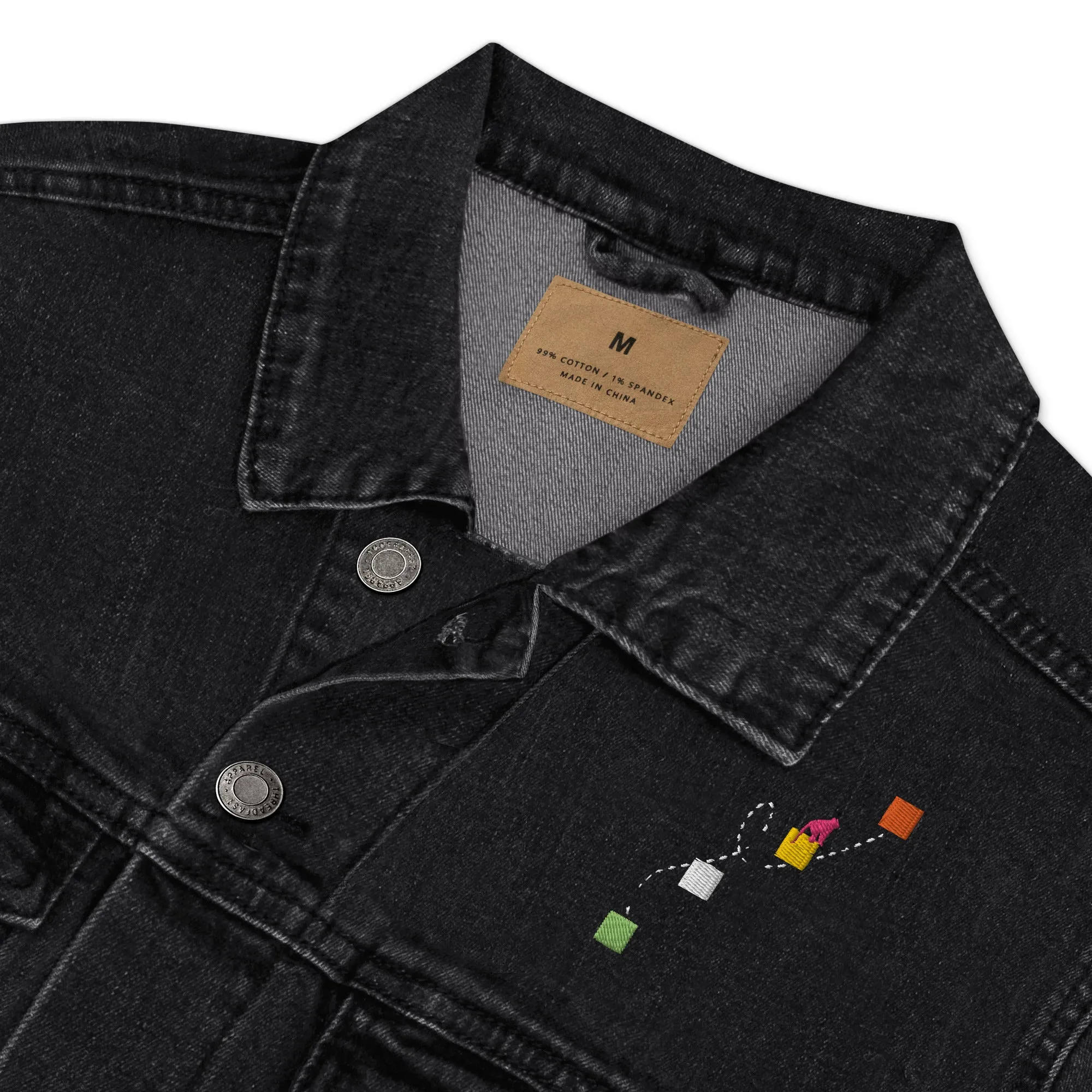 NEVER GIVE UP Unisex Denim Jacket