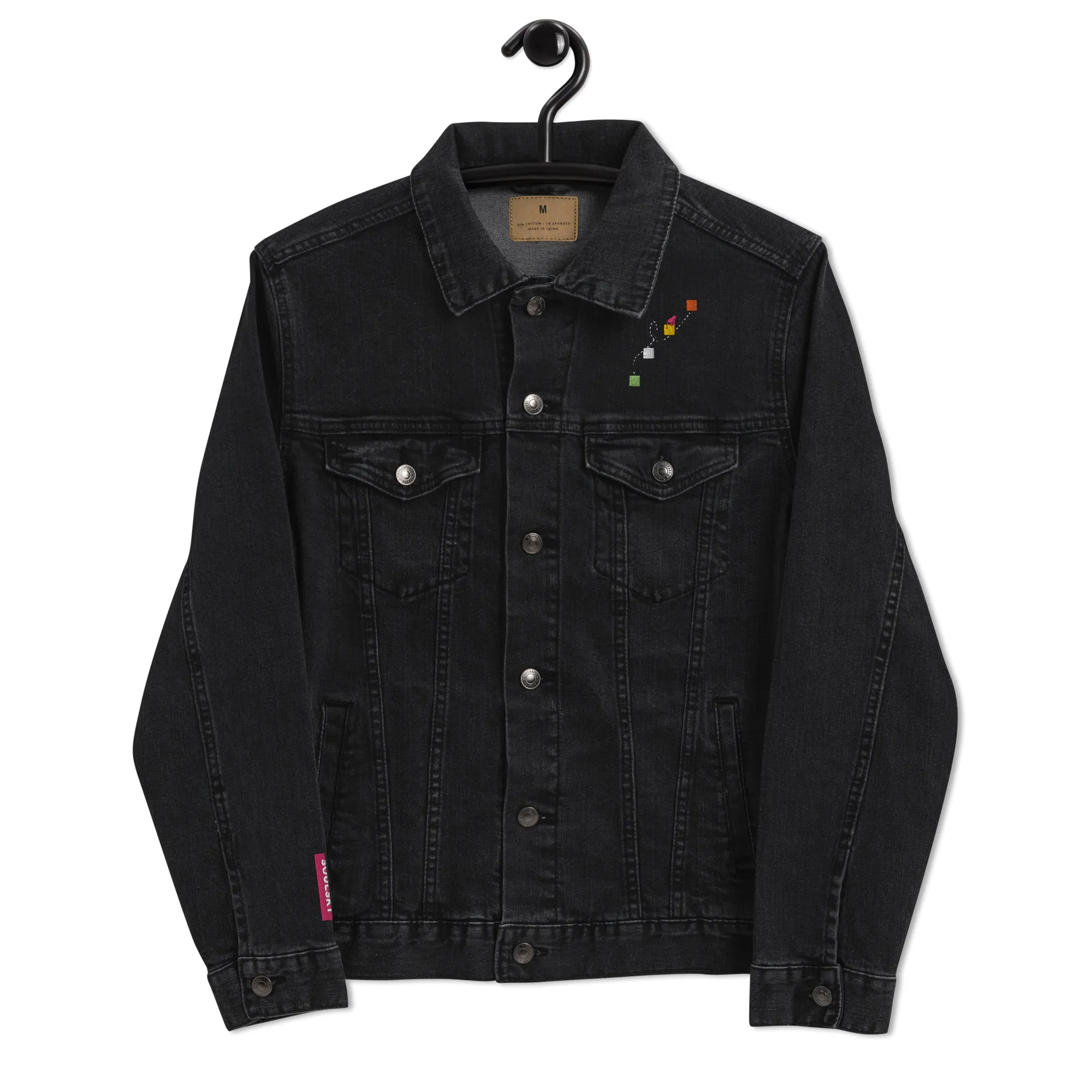 NEVER GIVE UP Unisex Denim Jacket