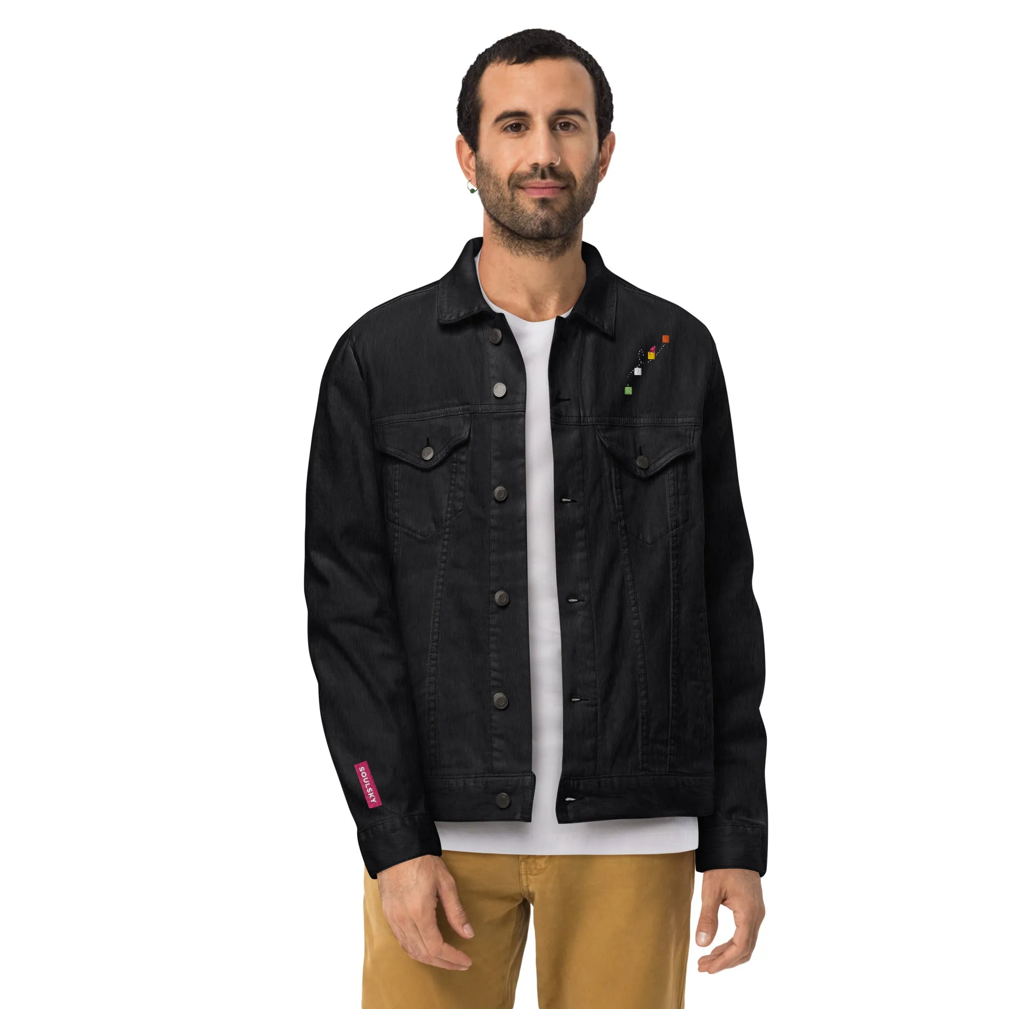 NEVER GIVE UP Unisex Denim Jacket