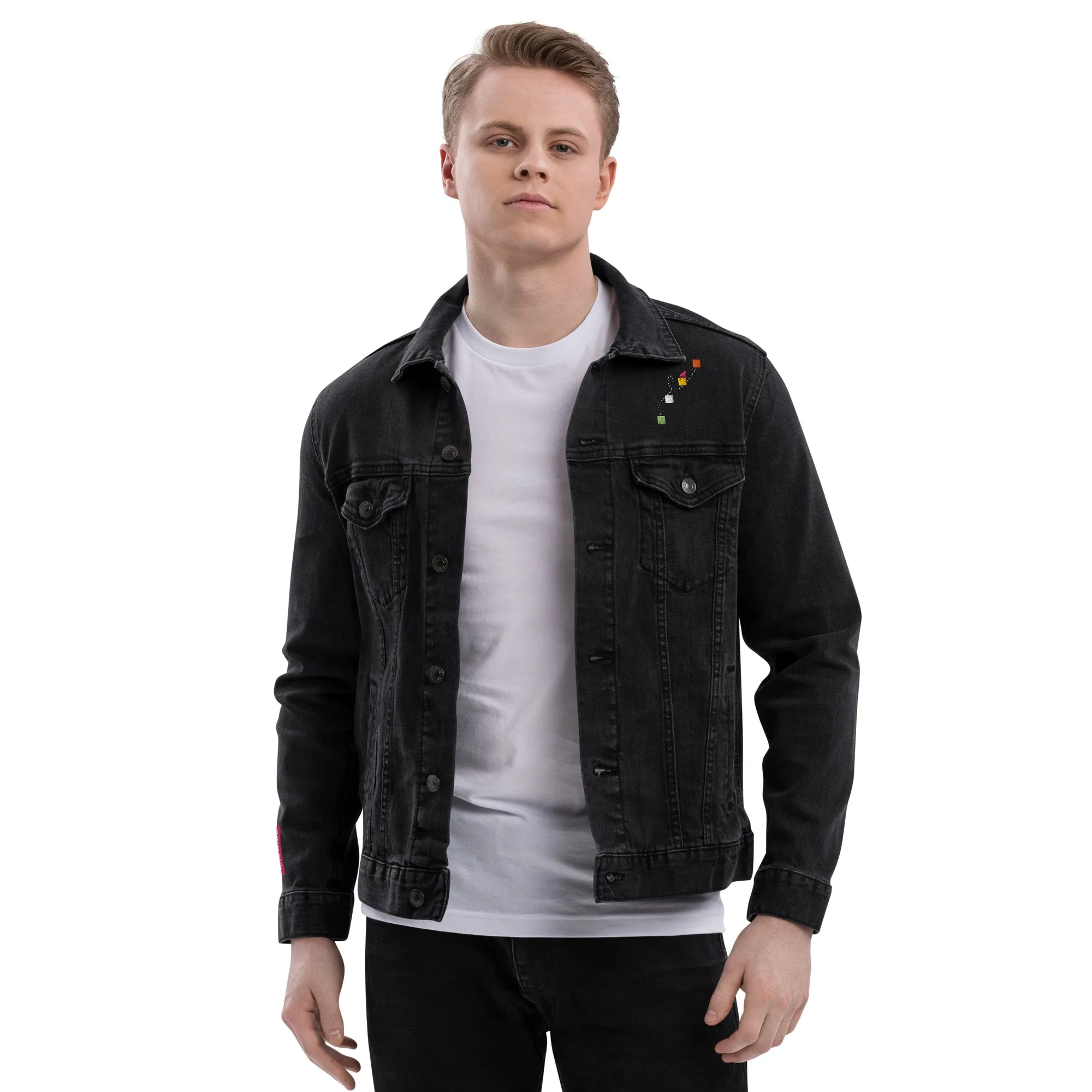 NEVER GIVE UP Unisex Denim Jacket