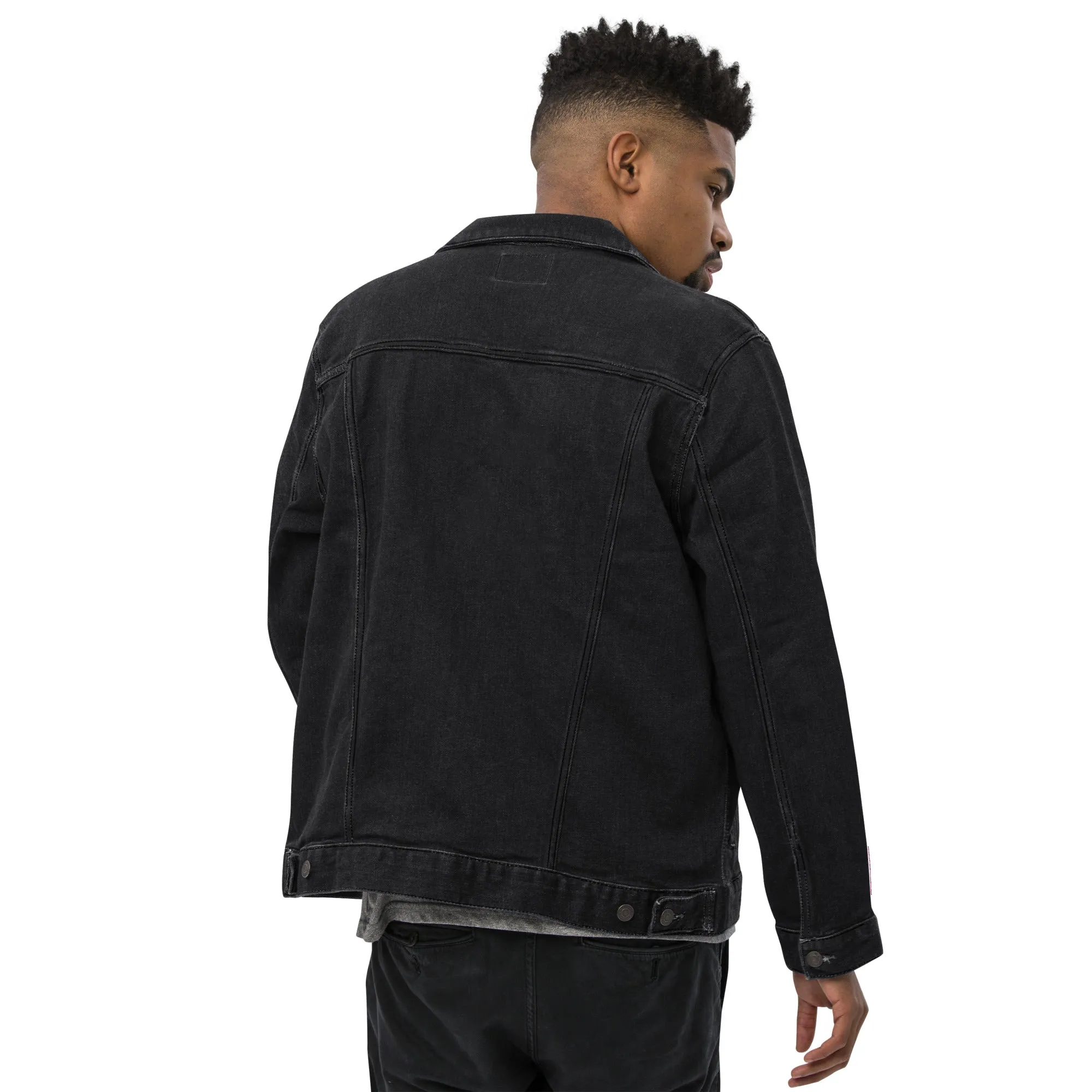 NEVER GIVE UP Unisex Denim Jacket