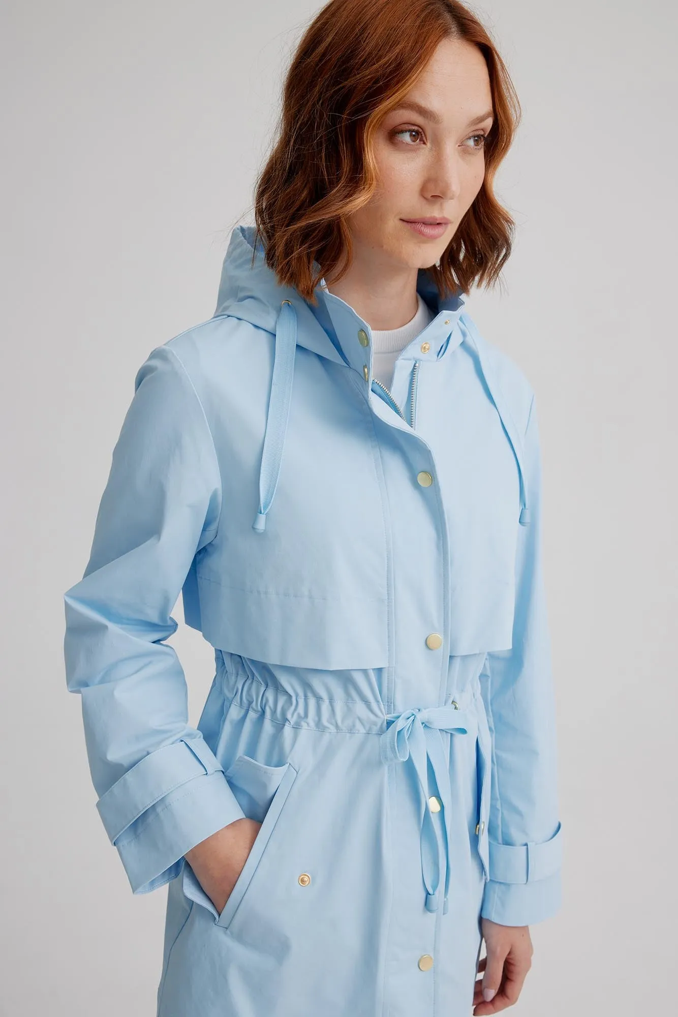 Nikki Jones - Trench Style Anorak - Sky Blue - LARGE