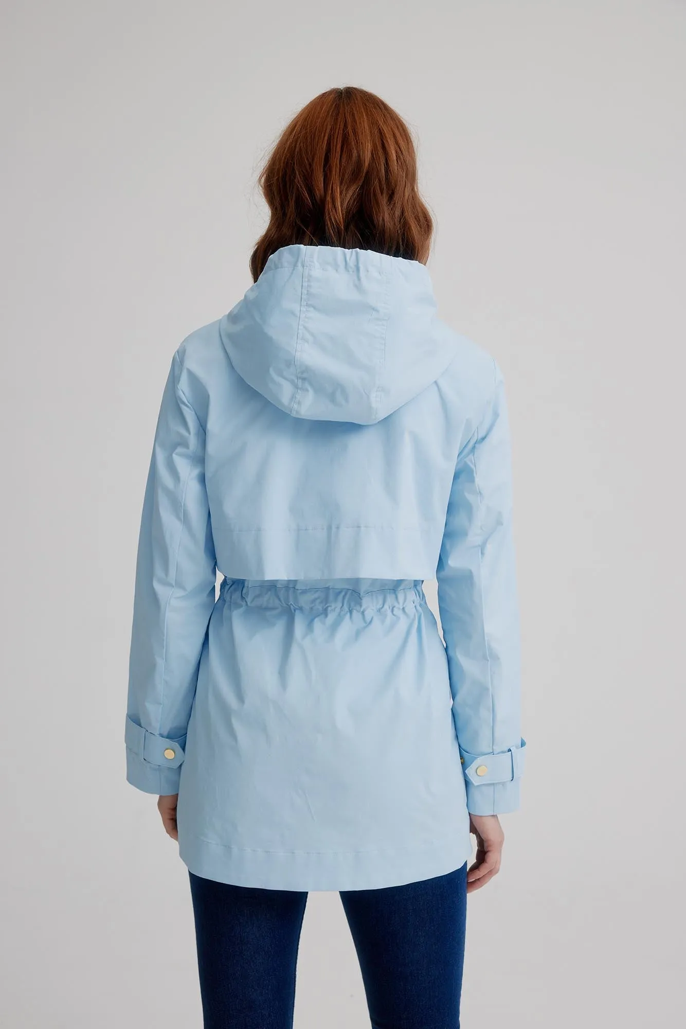 Nikki Jones - Trench Style Anorak - Sky Blue - LARGE