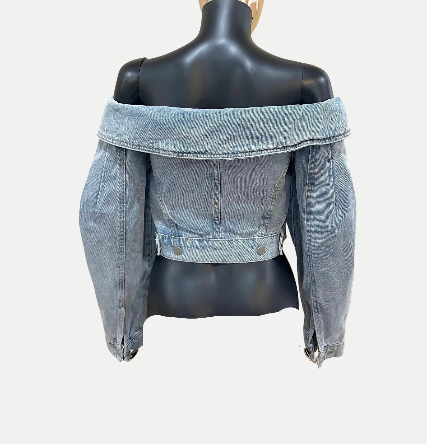 Off Shoulder Denim Jacket XS