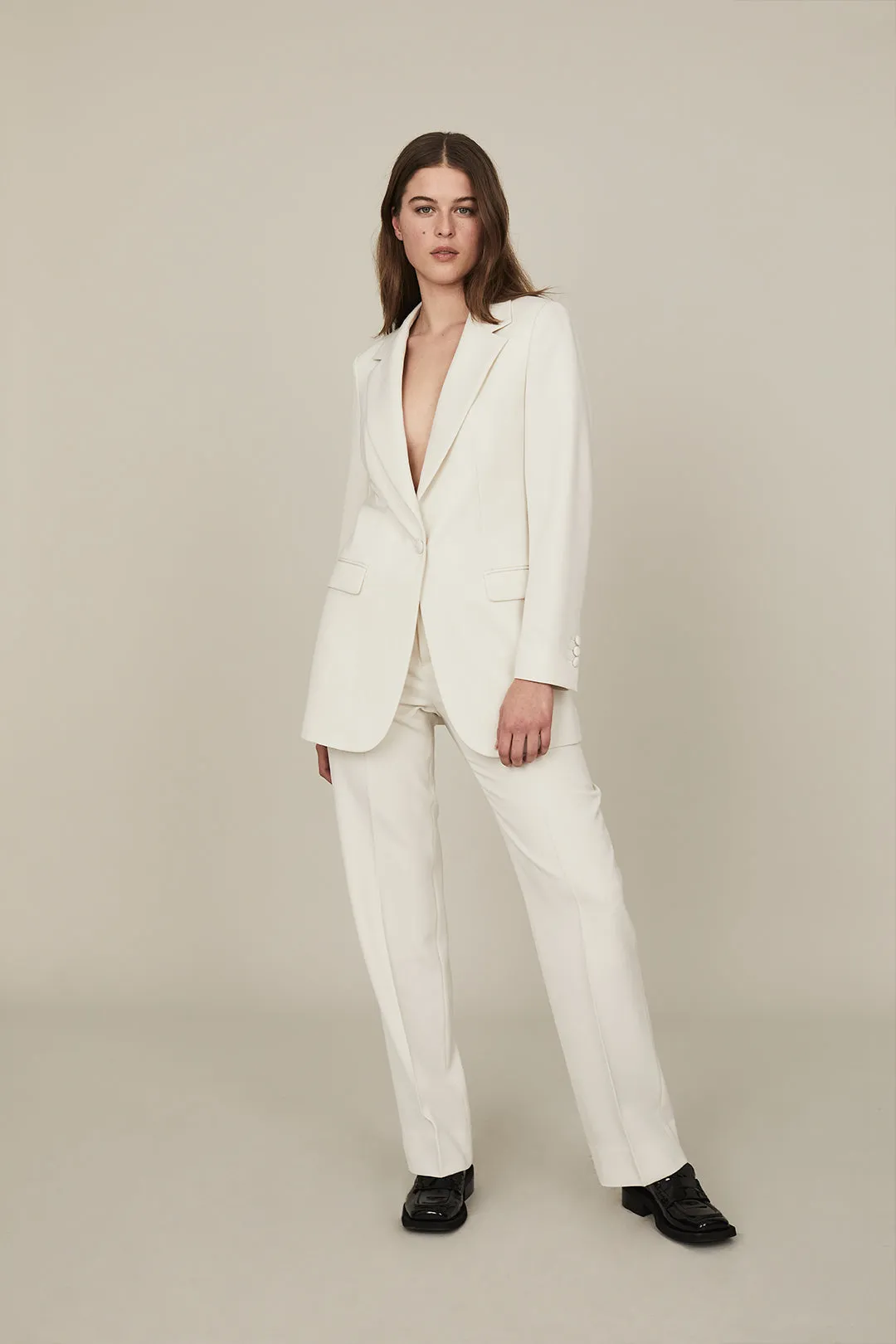 Off-White Barathea Single Breasted Suit