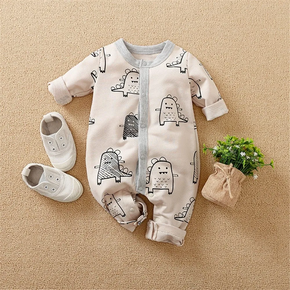 "Dinosaur Sweetie" Long Sleeved Romper