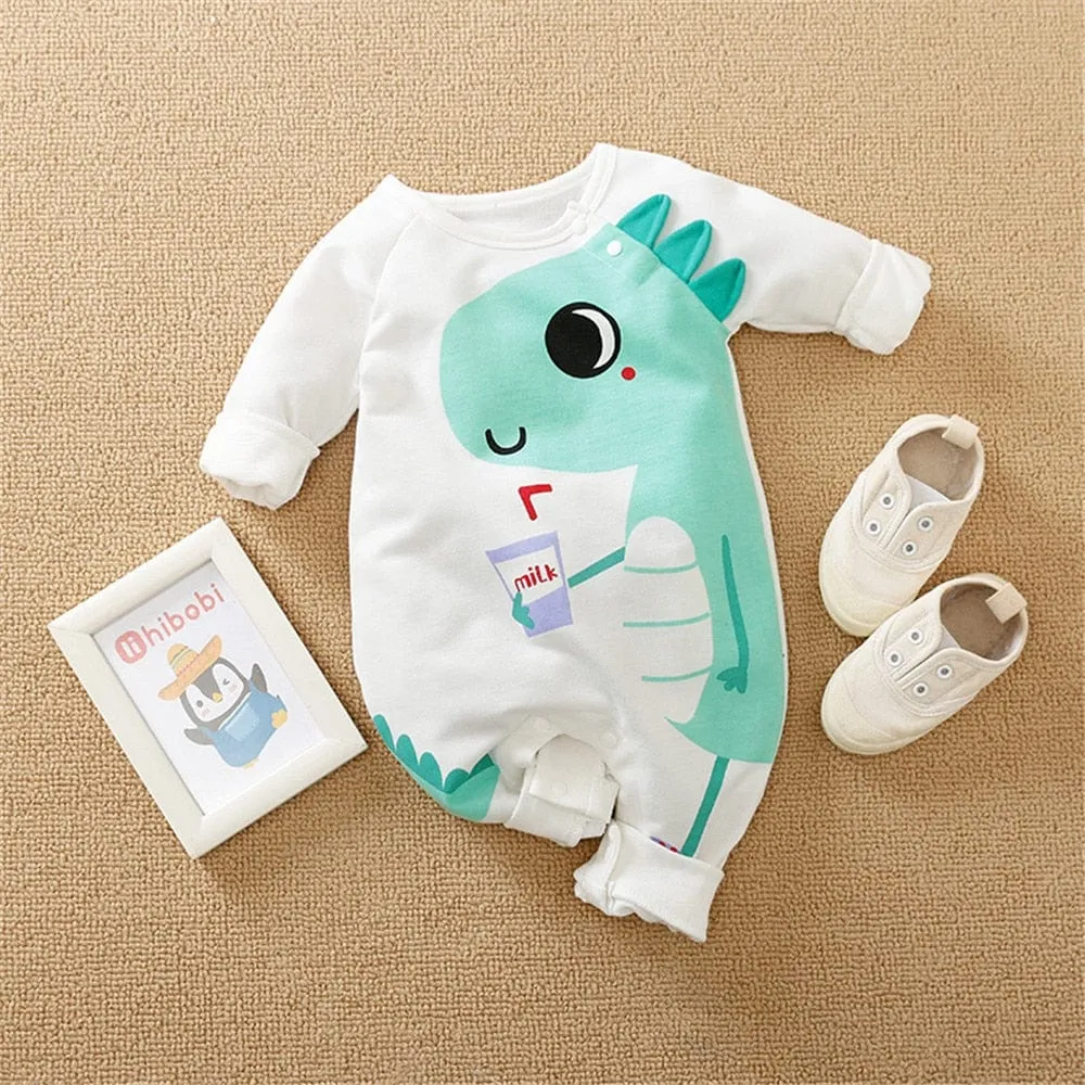 "Dinosaur Sweetie" Long Sleeved Romper