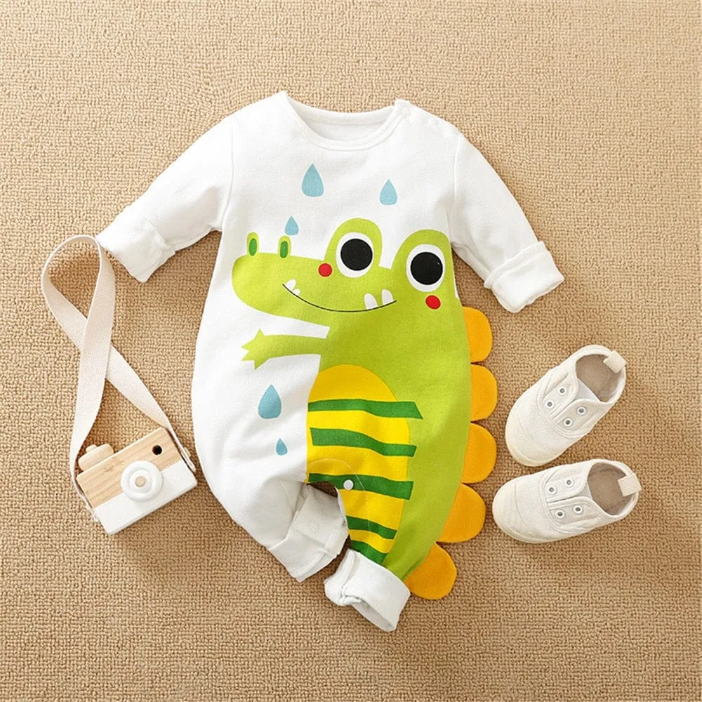 "Dinosaur Sweetie" Long Sleeved Romper