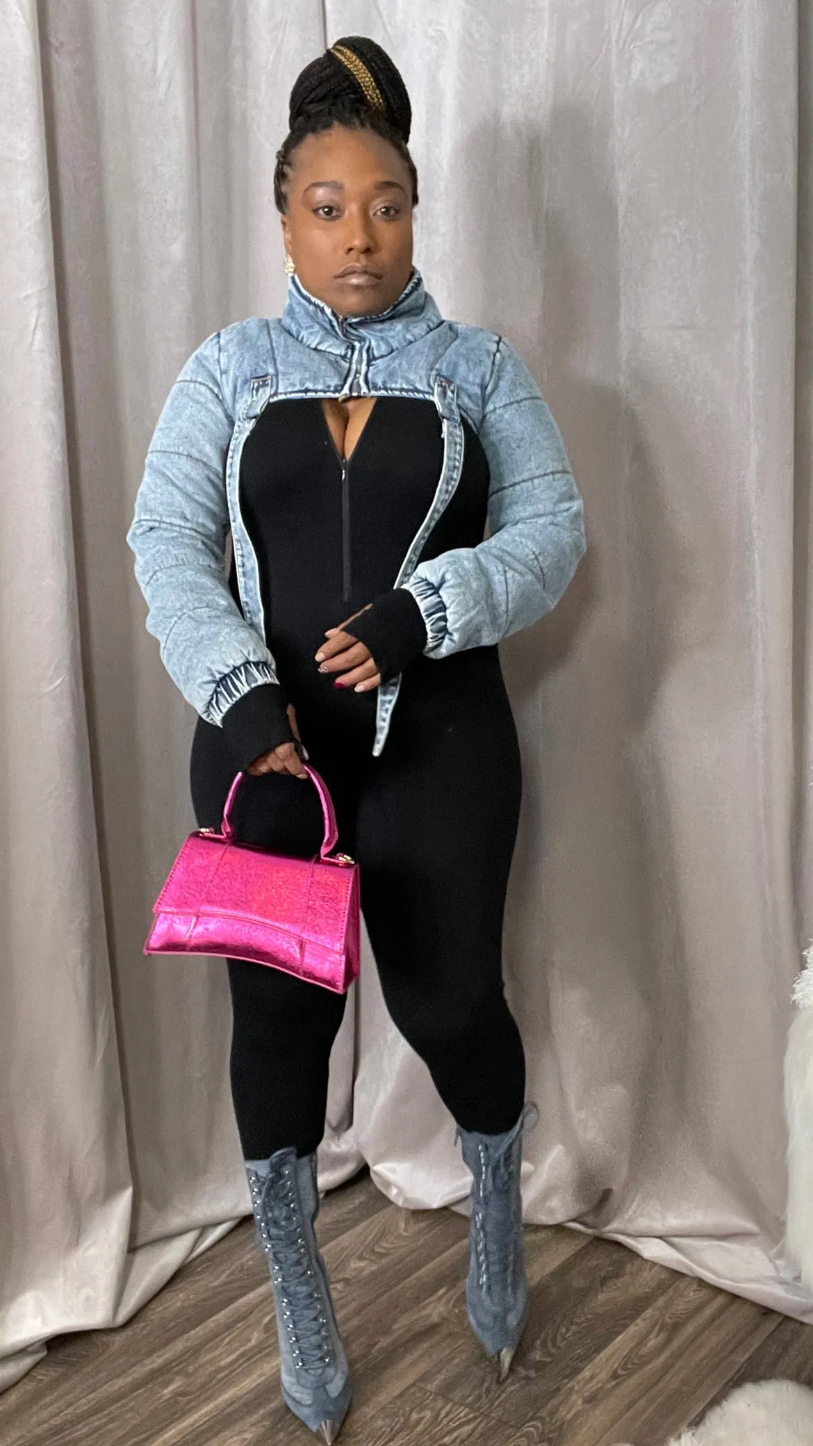 Suspense Denim Crop Jacket