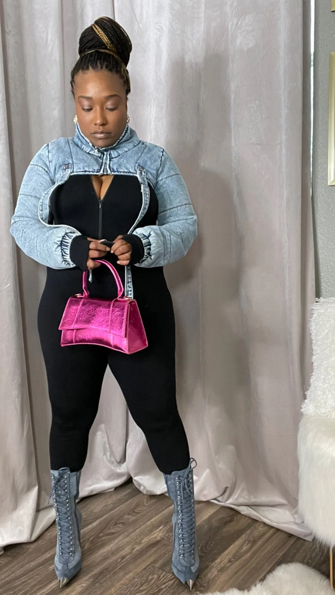 Suspense Denim Crop Jacket