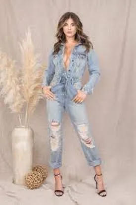 The Presley Denim Jumpsuit