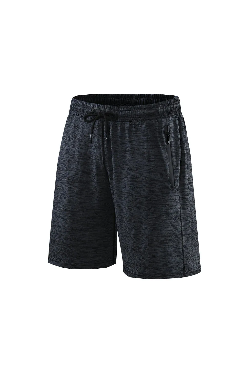 Unisex  Athletic Sports Zip Pocket Shorts