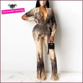 V-Neck Overall Jumpsuit