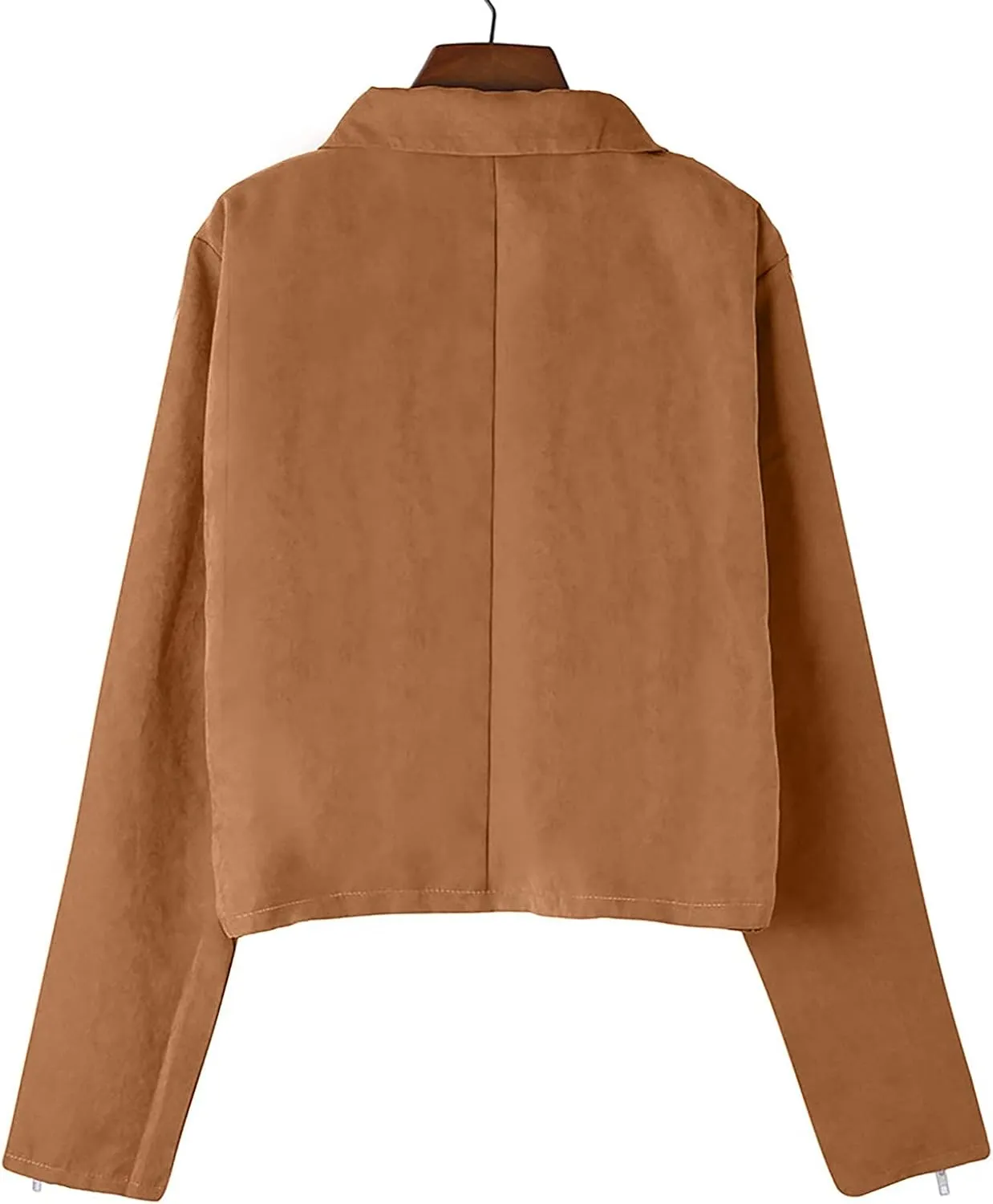 Womens Leather Jacket 2023 Fashion Faux Suede Biker Jackets Fall Zip Up Pu Motorcycle Slim Fit Coats with Pockets