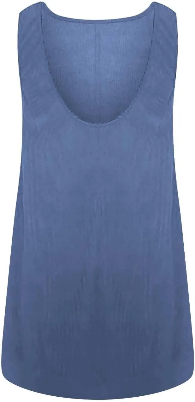XOWRTE Womens Corduroy Overall Dress Fall Sleeveless Mini Dresses Round Neck A Line Skirtall Jumper Pinafore with Pockets